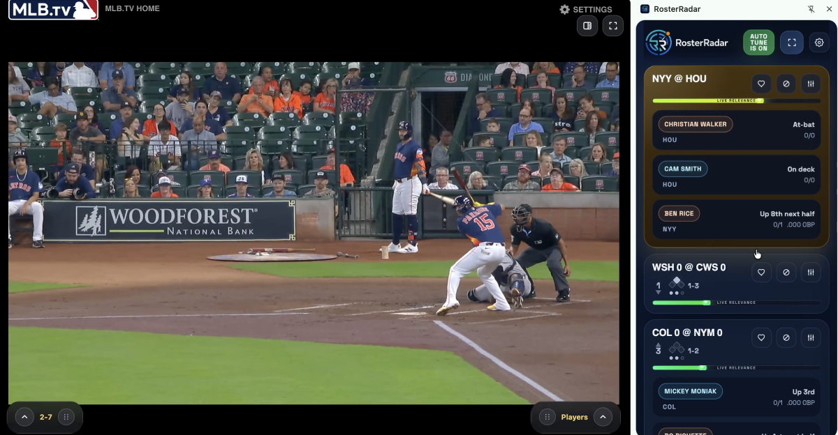 Christian Walker at-bat with NYY @ HOU active